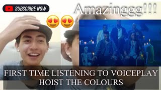 First Time Listening to Voiceplay  Hoist The Colours  acapella RandomReaction [upl. by Hannahs]