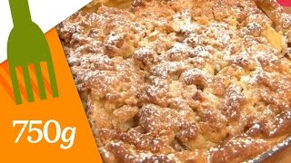 Recette de Tarte crumble aux pommes  750g [upl. by Eidarb]