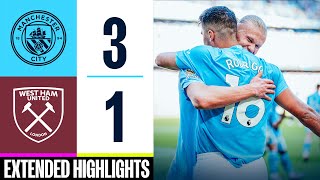 EXTENDED HIGHLIGHTS  4INAROW  Man City 31 West Ham  Premier League History Makers [upl. by Pavlish631]