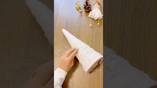 Easy Mini Christmas Tree Decoration🎄 christmas diy youtubeshorts christmasdecor shorts [upl. by Anoet]