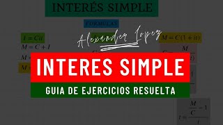 Ejercicios de INTERÉS SIMPLE  Tiempo exacto Interés Capital Tasa Monto  MATEMÁTICA FINANCIERA [upl. by Aney]