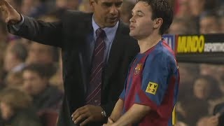 Andrés Iniesta vs Real Madrid H • Spanish League 20042005 • First Clásico Ever • 30 [upl. by Casavant290]