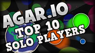 TOP 10 SOLO AGARIO PLAYERS OF 2016 [upl. by Lennej]