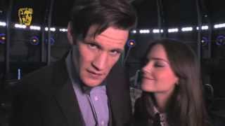 DOCTOR WHOs Jenna Coleman answers questions from the TARDIS tin  BBC America [upl. by Kushner430]