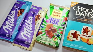 ASMR ChocolateUnpacking of chocolate and chocolatesMilka🍫🍬video for your satisfaction✨ [upl. by Bidget]