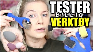 Tester billige Sminkeverktøy Bedre enn BeautyBlender [upl. by Eerized]