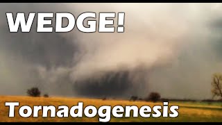 Wedge Tornadogenesis Tescott KS May 1 2018 [upl. by Aikmat]