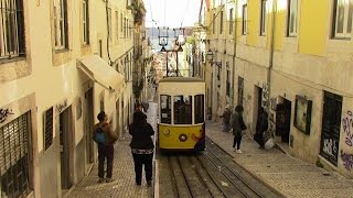 Lisboa Ascensor da Bica Lisbon Elevador da Bica Funicular [upl. by Aip122]