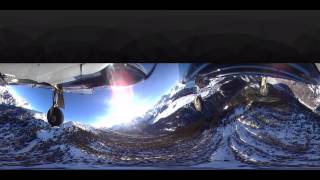 360 video Most Dangerous Airport in Europe  Courchevel Altiport LFLJ [upl. by Gerlac853]