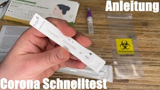 Corona Schnelltest für zu Hause mit einem Coronavirus 2019nCoV PCRTest Antigentest Anleitung [upl. by Pang]