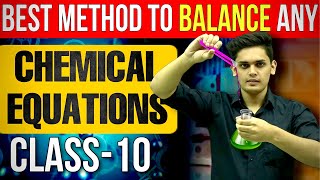 How to Balance any Chemical Equation in 30 seconds🤯 Short Trick Class 10 [upl. by Ynnavoj]