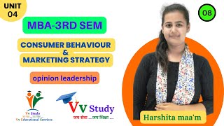 opinion leadership  consumer behavior  3rd SEM  MBA VvStudy [upl. by Auop]