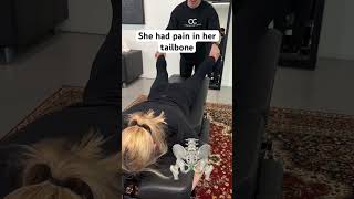 coccyx muscle energy technique chiropractic adjustment asmrsounds tailbonepain coccyxpain [upl. by Warwick]