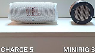 JBL CHARGE 5 VS MINIRIG 3 Max Volume Outdoor Test [upl. by Imalda]