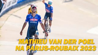 Mathieu van der Poel na ParijsRoubaix 2023 quotDit is een van de mooisten wilde deze heel graagquot [upl. by Adaj]