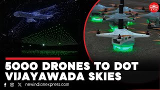 Drone show  Over 5000 drones set to illuminate the skies of Vijayawada [upl. by Kra]