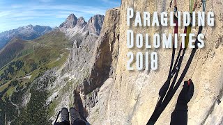 Paragliding Dolomites 2018  Col Rodella  Langkofel  Pordoi [upl. by Tymothy]