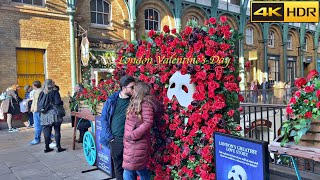 London Valentines Day Walk  2023  Exploring Central London on Valentines 4K HDR [upl. by Casie920]