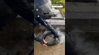 DIY Drain Unblocking Using Discarded Tires Clearing Blocked Drains trending satisfying asmr diy [upl. by Aileme]