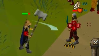 Low lvl 50 Attack Pure Pking  G Maul  13 Pray  OSRS PKING [upl. by Sldney510]