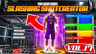 BEST SLASHING SHOT CREATOR BUILD ON NBA 2K22 RARE BUILD SERIES VOL 17 [upl. by Milinda]