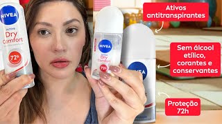 Desodorante antitranspirante NIVEA Active Dry Comfort Nova fórmula  Resenha sincerona [upl. by Terrej634]