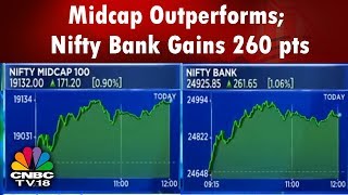 Halftime Report  Midcap Outperforms Nifty Bank Gains 260 pts  CNBC TV18 [upl. by Ahsiuqel]