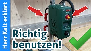 Tischbohrmaschine Bosch PBD 40 richtig bedienen [upl. by Magocsi]