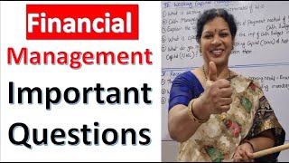 Financial Management Important Questions [upl. by Dove946]