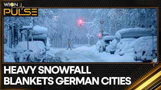 Winter storm dumps snow across southern Germany  WION Pulse [upl. by Ennahtur273]