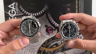 Omega Speedmaster Reduced next to the new Speedmaster 38 [upl. by Lerual136]