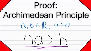 Proof Archimedean Principle of Real Numbers  Real Analysis [upl. by Anitnemelc]