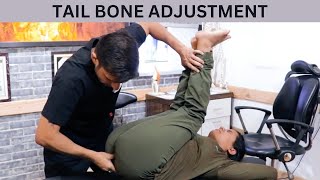 How to treat TAIL BONE PAIN sacrumadjustment  best Chiropractic treatment in india [upl. by Barron]