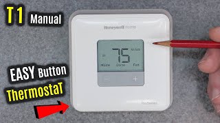 HONEYWELL Home T1 Guide  Basic Manual Digital Thermostat  So SIMPLE amp EASY to use [upl. by Essinger]