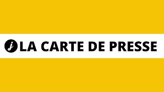 Journalisme  La carte de presse [upl. by Weiman]