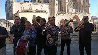 Fanfare Ciocarlia improvisando en la Catedral de Burgos [upl. by Biddick534]