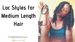 Easy loc styles for medium length hair  My Go To locs styles [upl. by Otilegna]