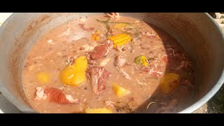 JAMAICAN RED PEAS SOUP WITH PIGTAIL amp CHICKEN FOOT FEET cooking jamaican food love [upl. by Iel]