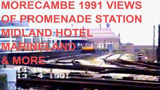 Morecambe 1991 feat promenade station  midland hotel  frontierland fairground  cyclone big dipper [upl. by Gerbold]