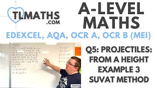 ALevel Maths Q516 Projectiles From a Height Example 3 SUVAT Method [upl. by Jacklyn928]