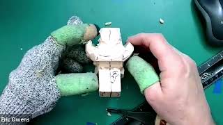 Carving the Caricature Cowboy Bottle Stopper Part 3 [upl. by Llednek931]