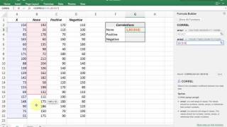 Using Excel to calculate a correlation coefficient  interpret relationship between variables [upl. by Rillings117]