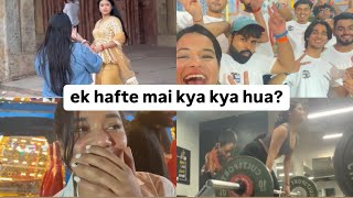 ek hafte mai bht kuch hogya😱😱😱  mela vlog  shoot vlog  workout [upl. by Aizti799]