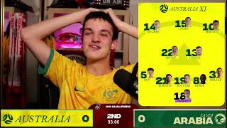 UCATT FC reaction to Saudi Arabia offside goal vs Australia [upl. by Ihp]