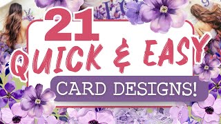 Easy card making IDEAS TIPS TRICKS and DESIGNS  Journalsay PET stickers and more [upl. by Haet]