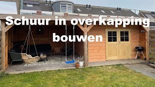 Schuur in overkapping bouwen [upl. by Thanos386]