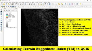 Calculating Terrain Ruggedness Index TRI in QGIS [upl. by Ocsecnarf371]