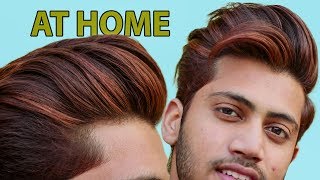 Highlight Men Hairs At Home in JUST 70 RS  Hair Highlighting 2019 [upl. by Suaeddaht]