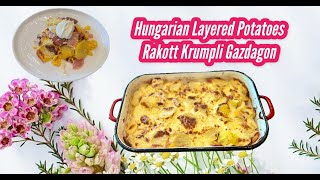 Layered Potatoes casserole Hungarian Style  Rakott Krumpli [upl. by Gnay170]