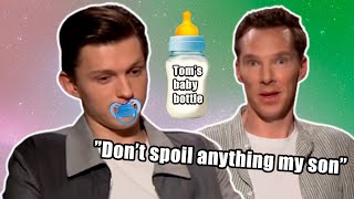 tom holland being babysat by everyone in the marvel cast for 14 minutes straight [upl. by Brad]